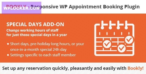 Bookly Special Days: تحكّم مرن في جداول المواعظ والمناسبات الخاصة