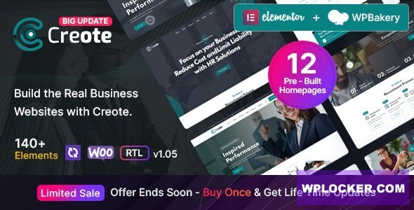 Creote v2.9.2: القالب الأمثل لمواقع استشارات الأعمال والشركات المالية