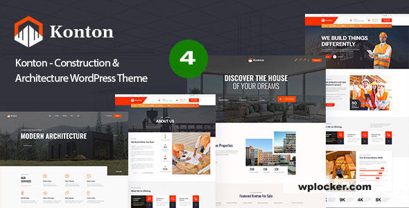قالب Konton v1.0.4: تصميم عصري يعزز حضورك في مجالات البناء والهندسة المعمارية